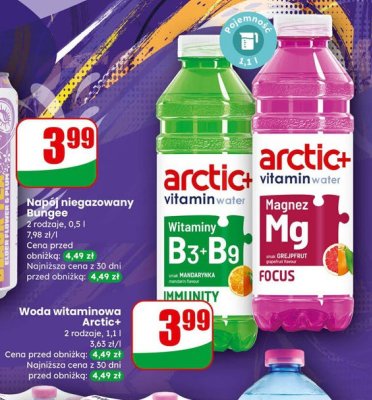 Woda witaminowa Arctic+ Magnez Mg Focus promocja w Dino