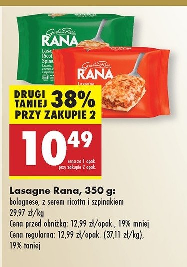 Lasagne bolognese Giovanni rana promocja