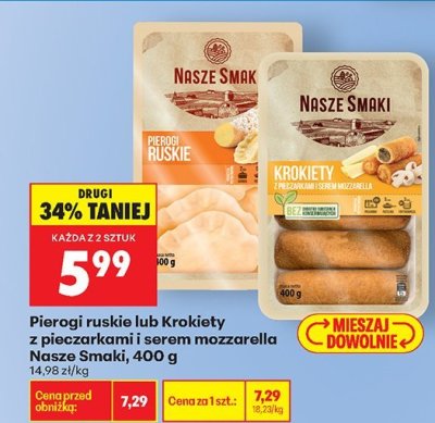 Pierogi ruskie, 400 g promocja w Biedronka