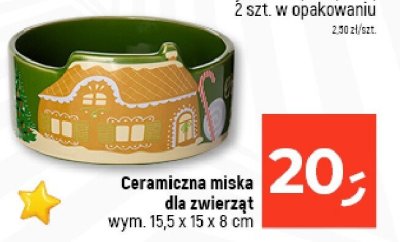 Ceramiczna miska dla zwierząt wym. 15,5 x 15 x 8 cm promocja w Dealz