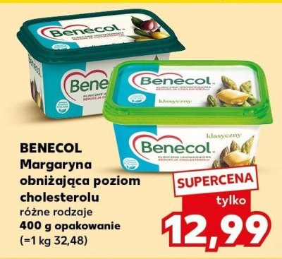 Margaryna Benecol margaryna obniżająca poziom cholesterolu różne rodzaje 400g promocja w Kaufland