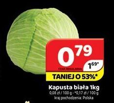 Kapusta biała 1kg promocja w Delfin