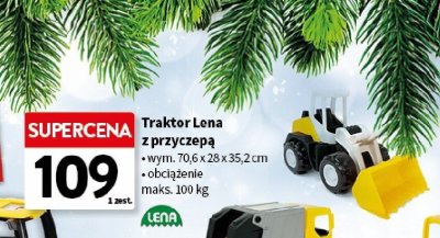 Traktor Lena z przyczepą promocja w Intermarche