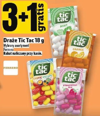 Draże Tic Tac 18 g promocja w TOPAZ