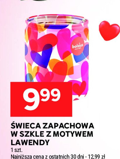 Świeca zapachowa w szkle z motywem lawendy Bolsius promocja