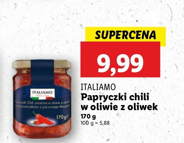 Papryczki chilli w oliwie z oliwek Italiamo promocja