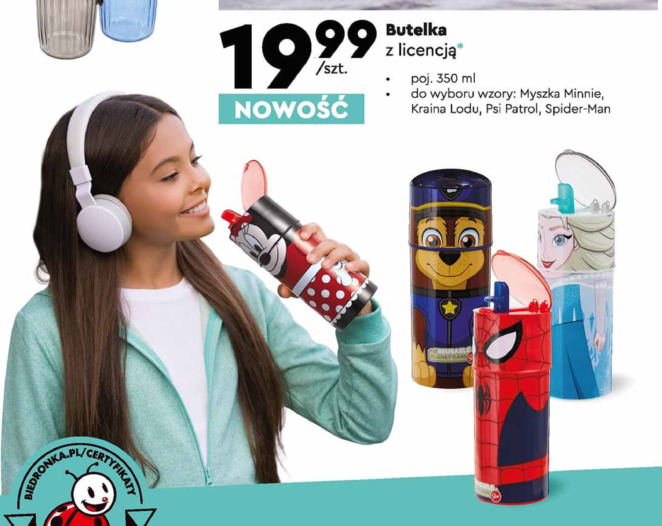 Butelka 350 ml psi patrol promocja