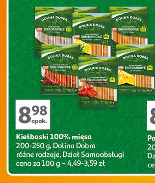 Kiełbaski śniadaniowe z serem Dolina dobra promocja