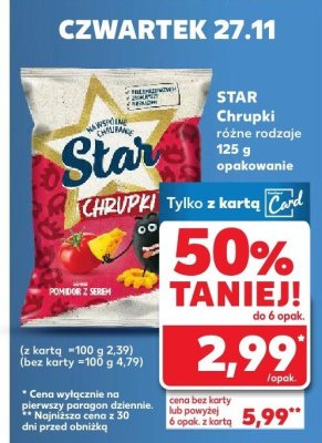 Chrupki różne rodzaje Star promocja w Kaufland