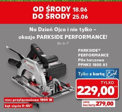 Ręczna piła tarczowa 1800 w Parkside promocja w Kaufland