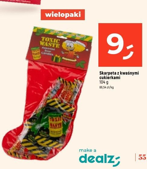 Skarpeta z kwaśnymi cukierkami promocja w Dealz