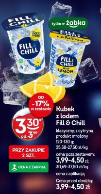 Kubek z lodem Fill & Chill klasyczny, z cytryną produkt mrożony promocja w Żabka