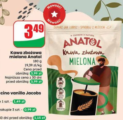 Kawa zbożowa mielona Anatol promocja w Dino