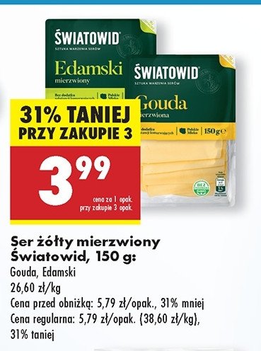 Ser edamski Światowid promocja w Biedronka