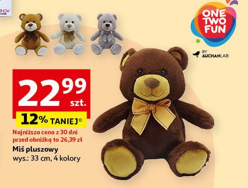 Maskotka pluszow miś 33 cm One two fun promocja