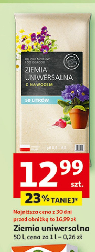 Ziemia uniwersalna z nawozem promocja w Auchan