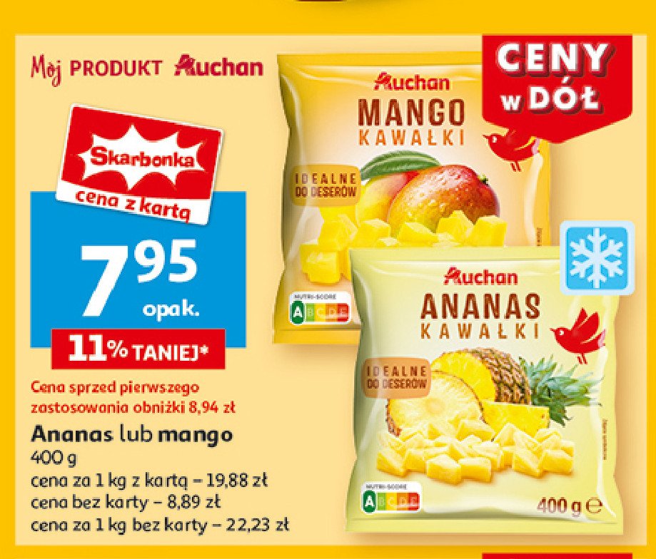 Mango kawałki Auchan różnorodne (logo czerwone) promocja w Auchan