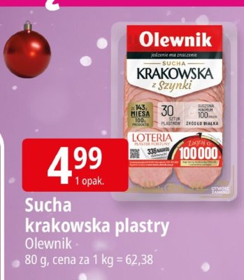 Sucha krakowska plastry Olewnik promocja w Leclerc