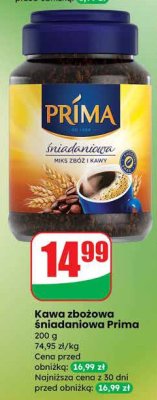 Kawa zbożowa śniadaniowa Prima promocja w Dino