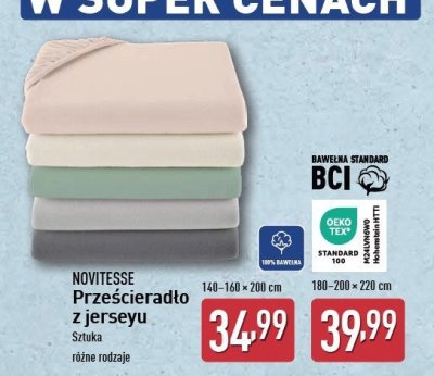 Prześcieradło z jerseyu 180-200 x 220 cm Novitesse promocja