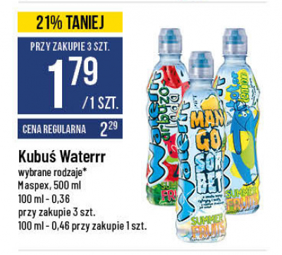 Woda arbuzo-lada Kubuś waterrr promocja
