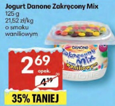 Jogurt Danone Zakręcony Mix promocja w Delikatesy Centrum