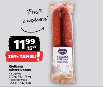 Kiełbasa z gęsiną promocja w Netto