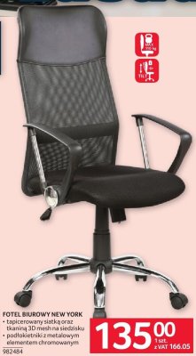 Fotel biurowy NEW YORK promocja w Selgros