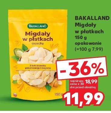 Migdały w płatkach Bakalland promocja