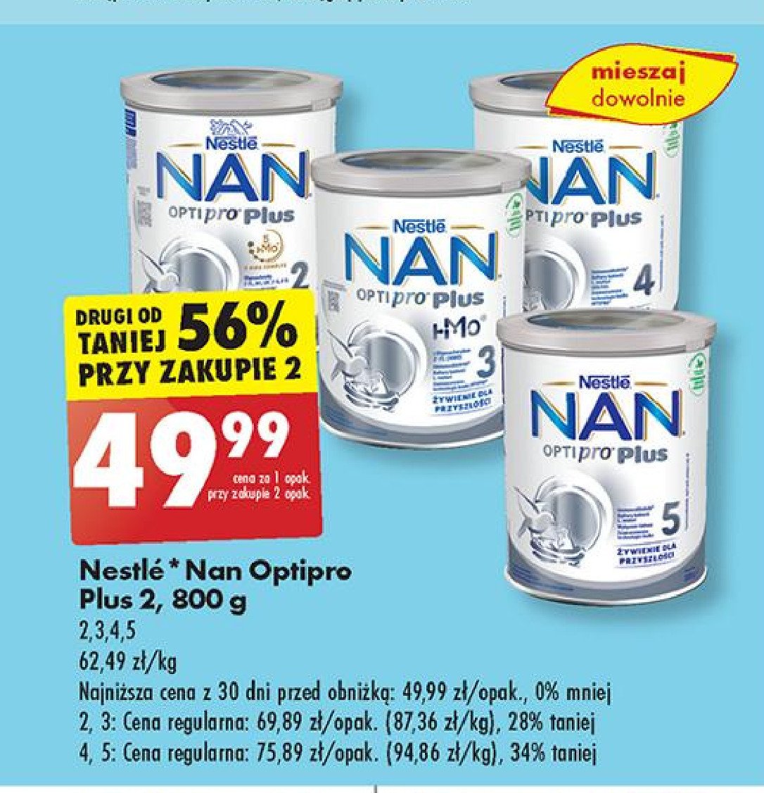 Mleko 4 Nestle nan optipro plus promocja w Biedronka