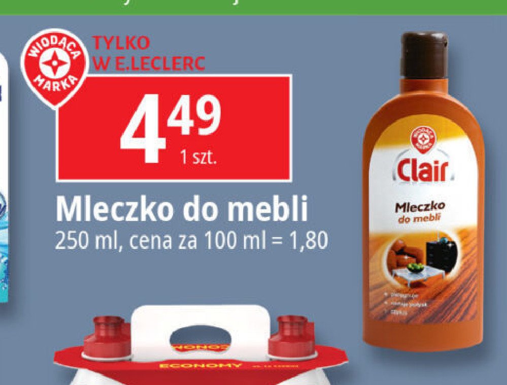 Mleczko do mebli Wiodąca marka clair promocja