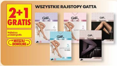 Rajstopy wszystkie rodzaje, 2+1 gratis promocja w Biedronka