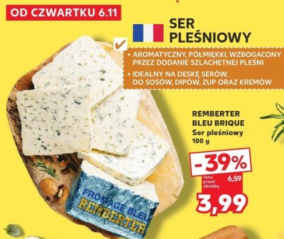 Ser pleśniowy Bleu Brique REMBERTER promocja w Kaufland