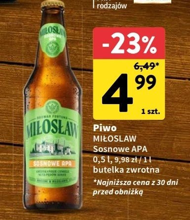 Piwo Mi艂os艂aw sosnowe apa promocja