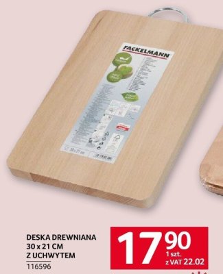 Deska drewniana 30 x 21 cm z uchwytem promocja w Selgros
