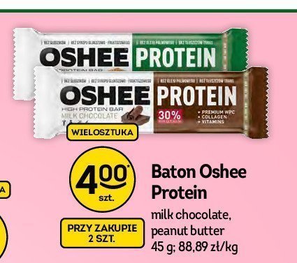 Baton mleczna czekolada Oshee protein promocja