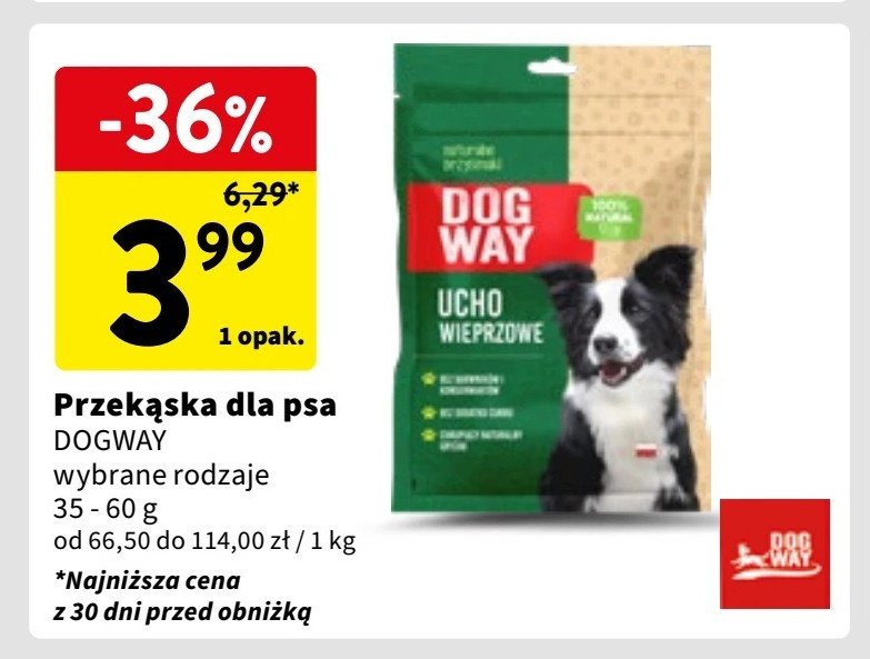 Ucho wieprzowe Dogway promocja