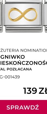 Ogniwko Nieskończoność stal pozłacana promocja w Briju