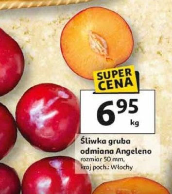Śliwka gruba odmiana Angeleno rozmiar 50 mm promocja w Auchan