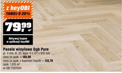 Panele winylowe Dąb Pure promocja w OBI