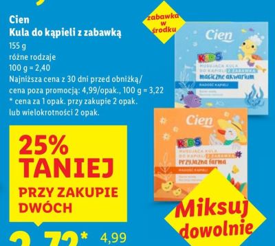 Kula do kąpieli z zabawką Cien promocja w Lidl
