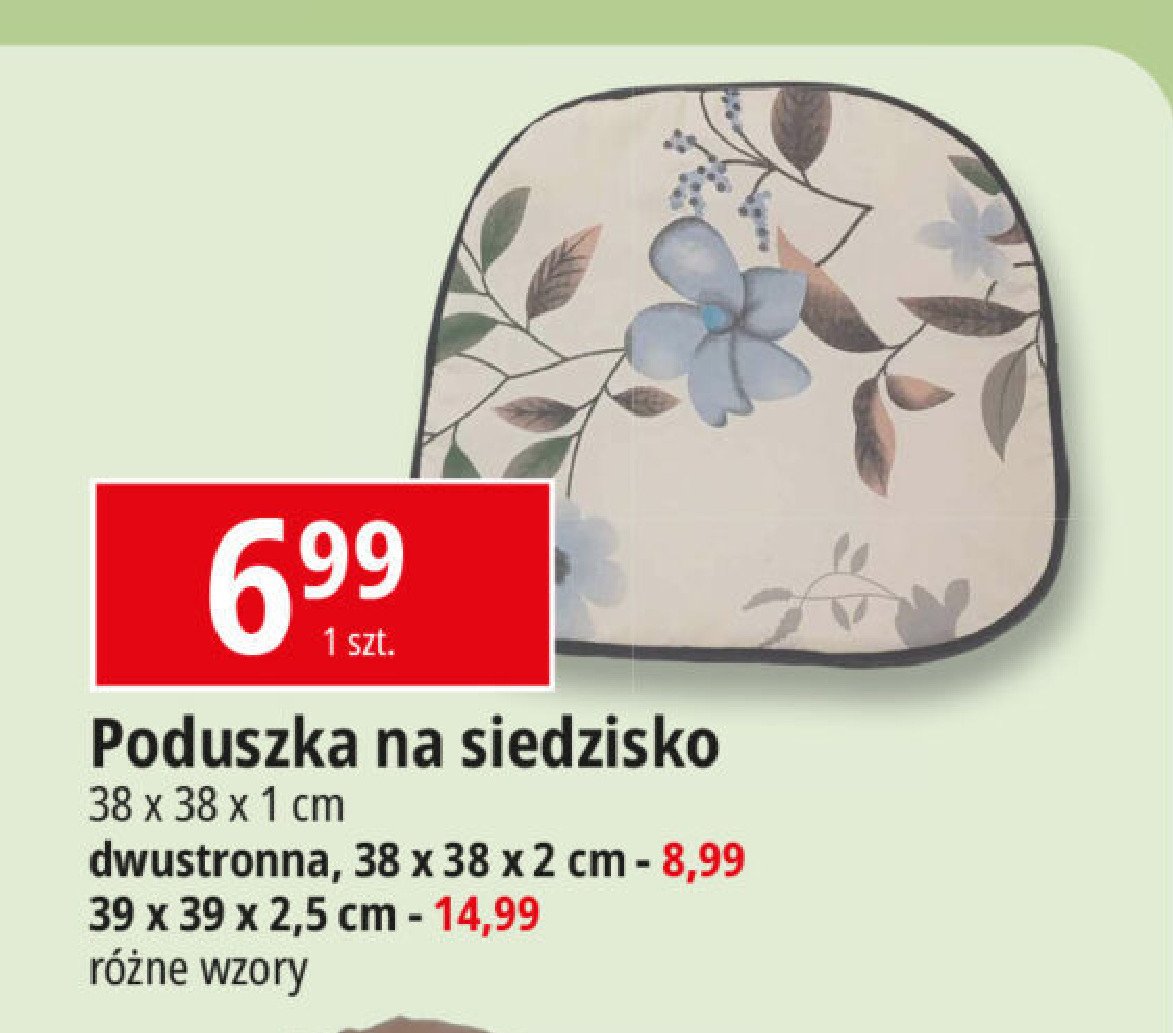 Poduszka na siedzisko 38 x 38 x 1 cm promocja