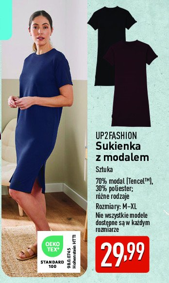 Sukienka damska z modalem m-l Up2fashion promocja w Aldi
