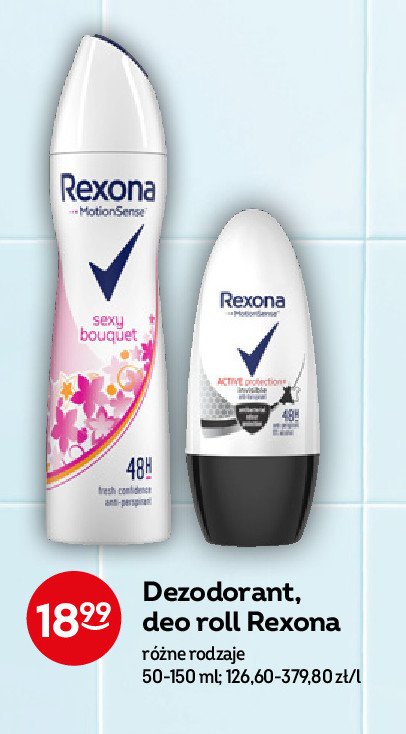 Dezodorant invisible Rexona promocja
