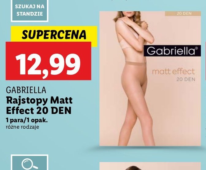 Rajstopy matt effect 20 den Gabriella promocja w Lidl