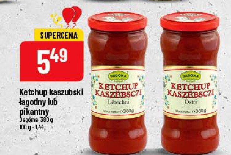 Ketchup kaszubski ostry Dagoma promocje