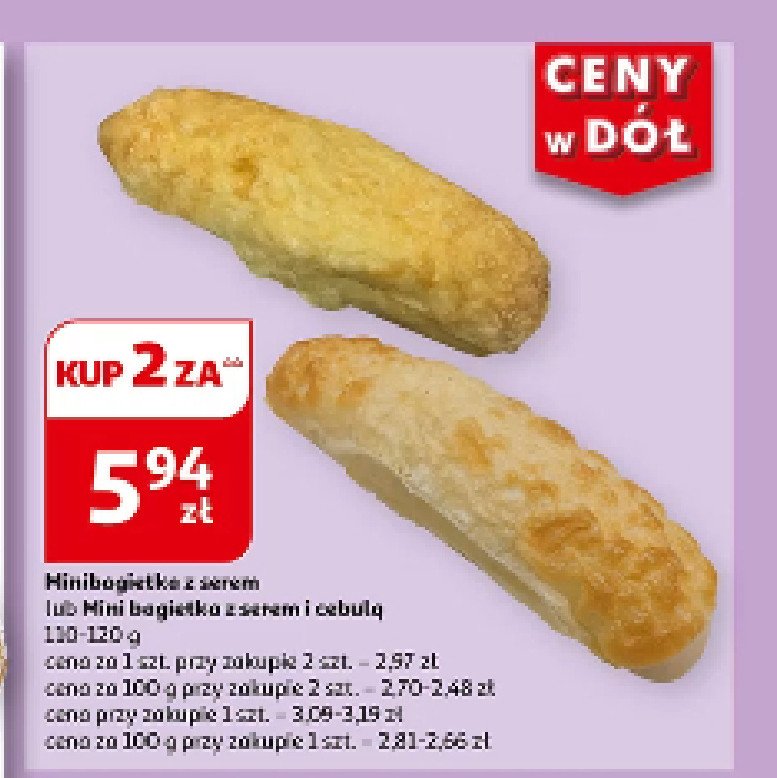 Mini bagietka z cebulą i serem promocja