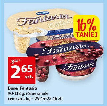 Jogurt z wiśniowymi galaretkami w polewie czekoladowej Danone fantasia promocja