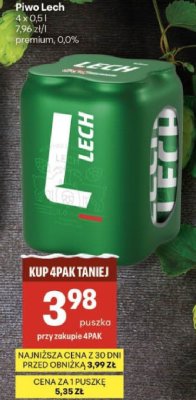 Piwo Lech promocja w Delikatesy Centrum