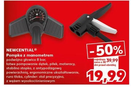 Pompka stojąca z manometrem Newcential promocja w Kaufland